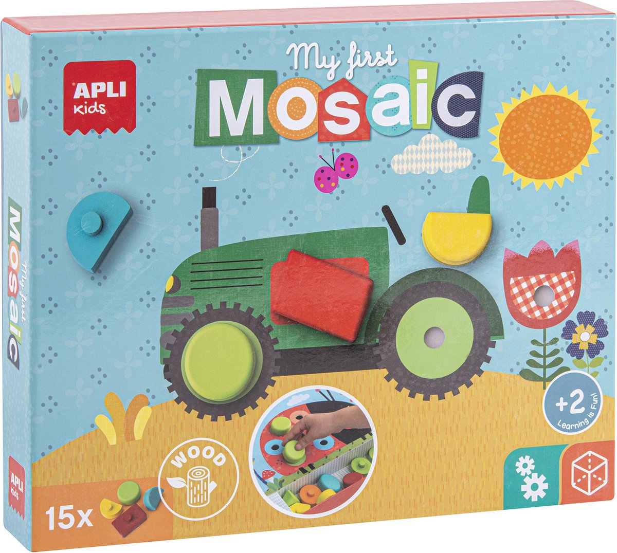 Apli Kids Mijn eerste houten blokken mozaïek spel