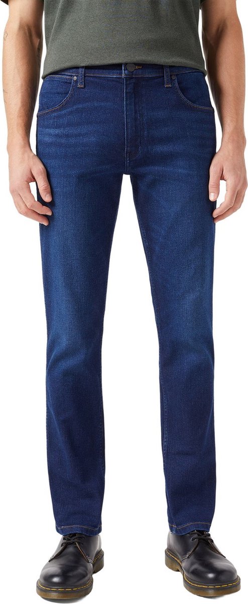 Wrangler Heren Jeans Broeken GREENSBORO regular/straight Fit 30W 34L Volwassenen Night Shade 112350837