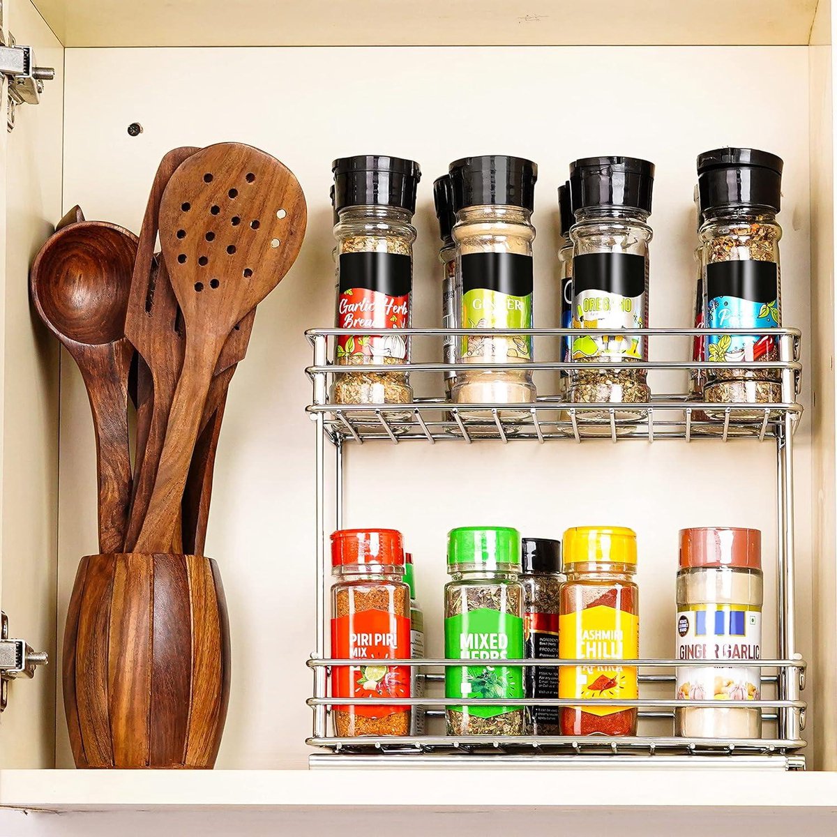 VCM Armoire De Cuisine Étagère à épices Cuillère De Cuisine Largeur 60