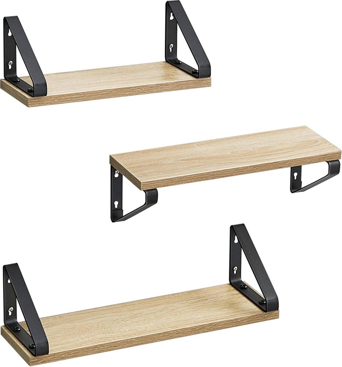 Hoppa! - Wandplank - Eiken Zwart