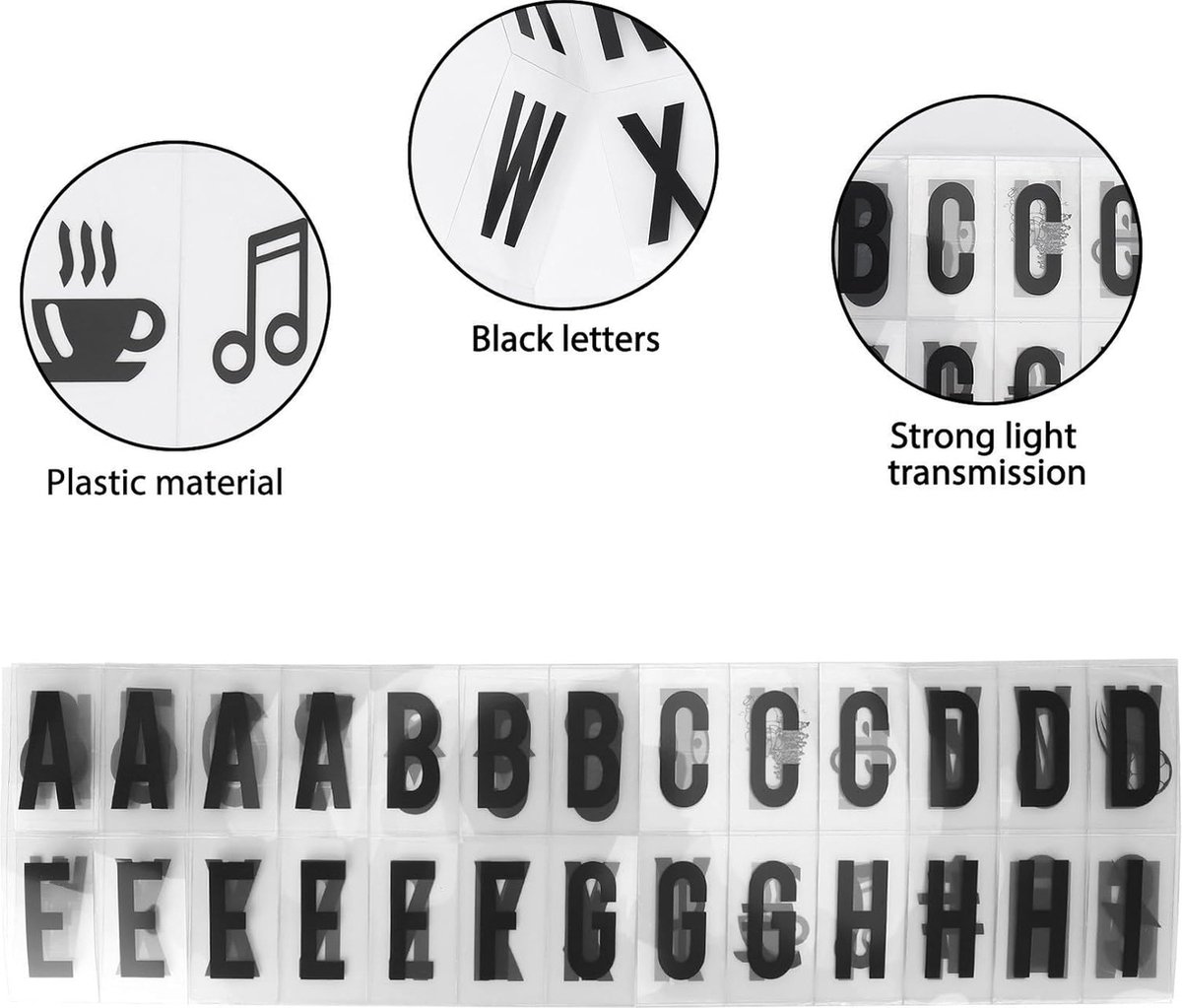 Easymaxx Led-lichtbak Light Box - Voor Individuele Tekstberichten Mega Set Met 150 Kleurrijke Emojis En 173 Verwisselbare Letters Cijfers En Symbolen Hart