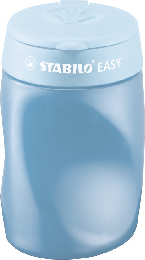 Foto: Stabilo easysharpener ergonomische 3 in 1 puntenslijper linkshandig blauw geschikt voor alle potloden