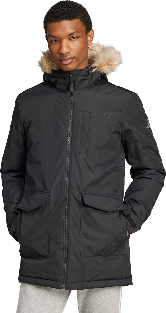 adidas Sportswear Paveric Fur Parka Heren Zwart