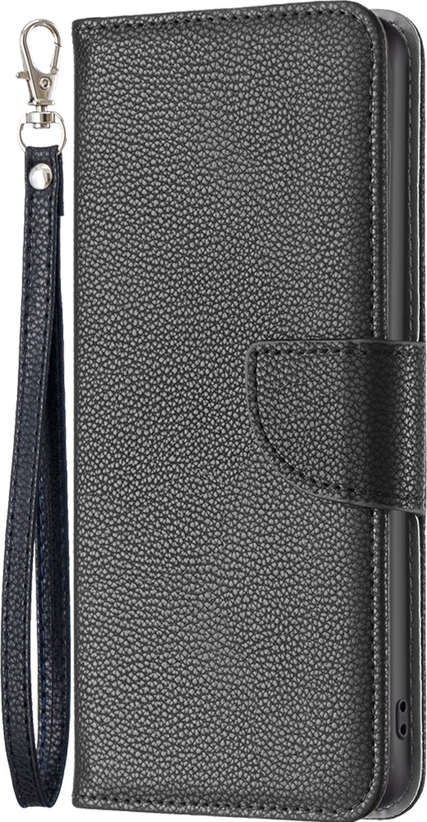Mobigear Telefoonhoesje geschikt voor Apple iPhone 16 Pro Hoesje | Mobigear Excellent Bookcase Portemonnee | Pasjeshouder voor 2 Pasjes | Telefoonhoesje voor Pinpas / OV Kaart / Rijbewijs - Zwart