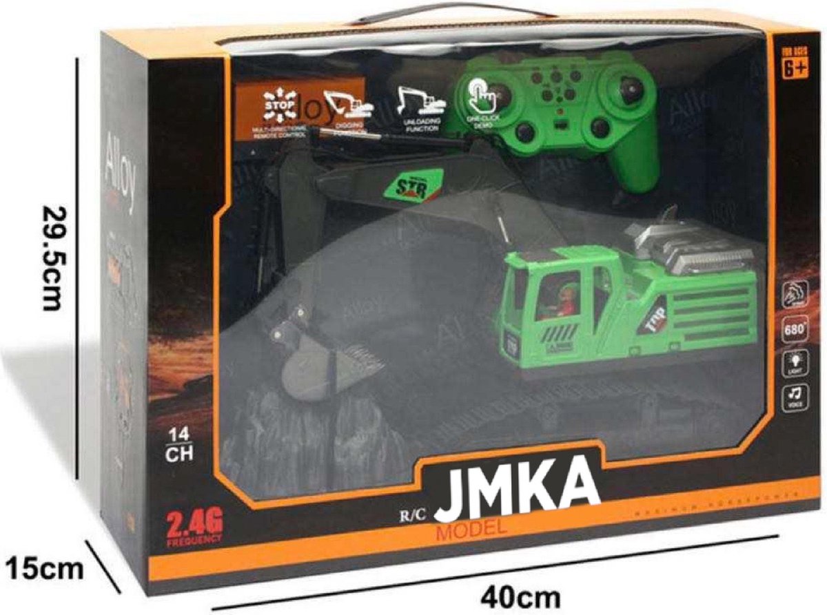 JMKA® graafmachine speelgoed - tractor speelgoed- graafmachine- tractor- bulldozer speelgoed- graafmachine speelgoed met afstandsbediening — afbeelding 5