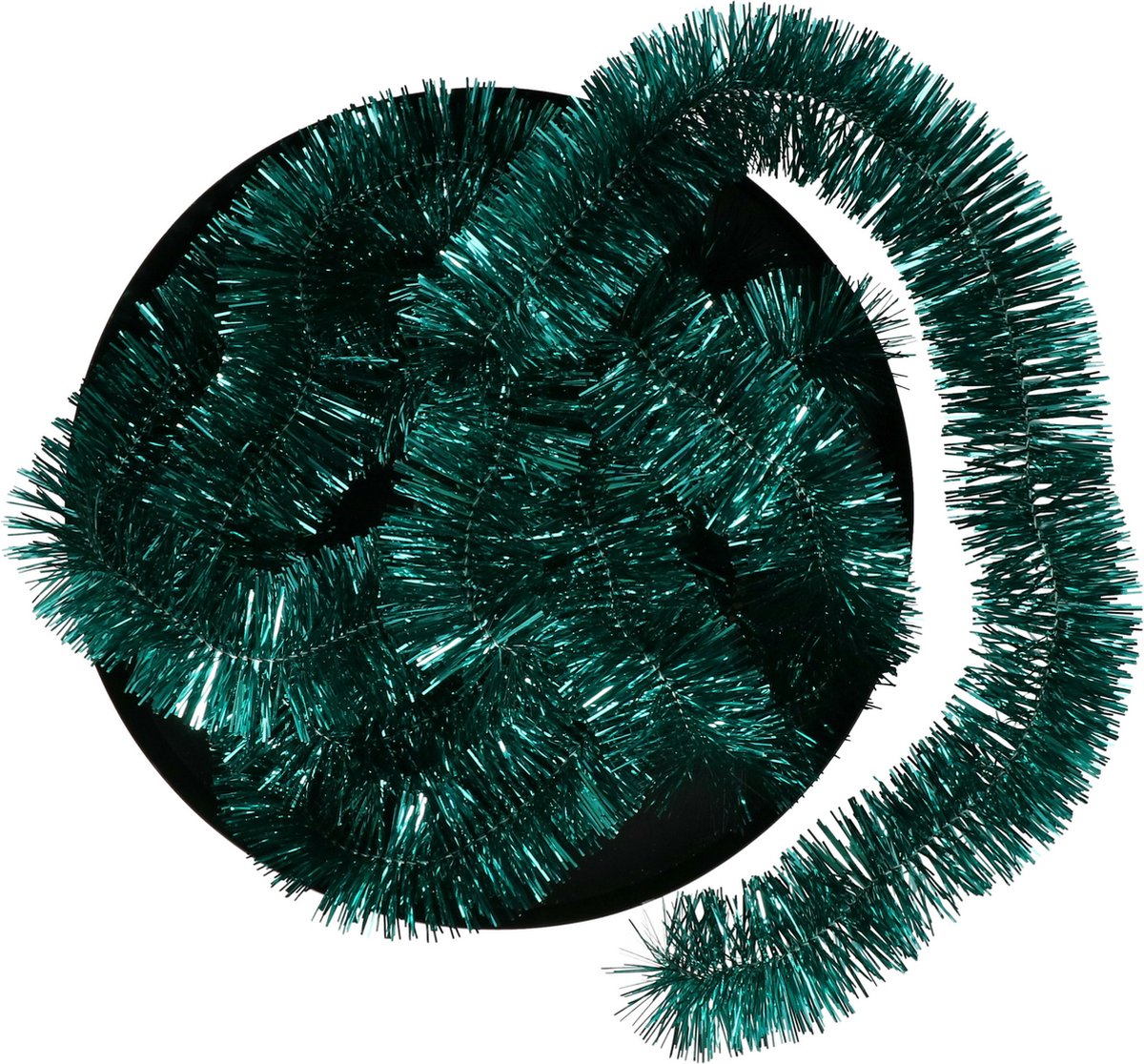 Inge Christmas Goods Kerstslinger - groen - folie - 270 cm - lametta - kerstboomslinger