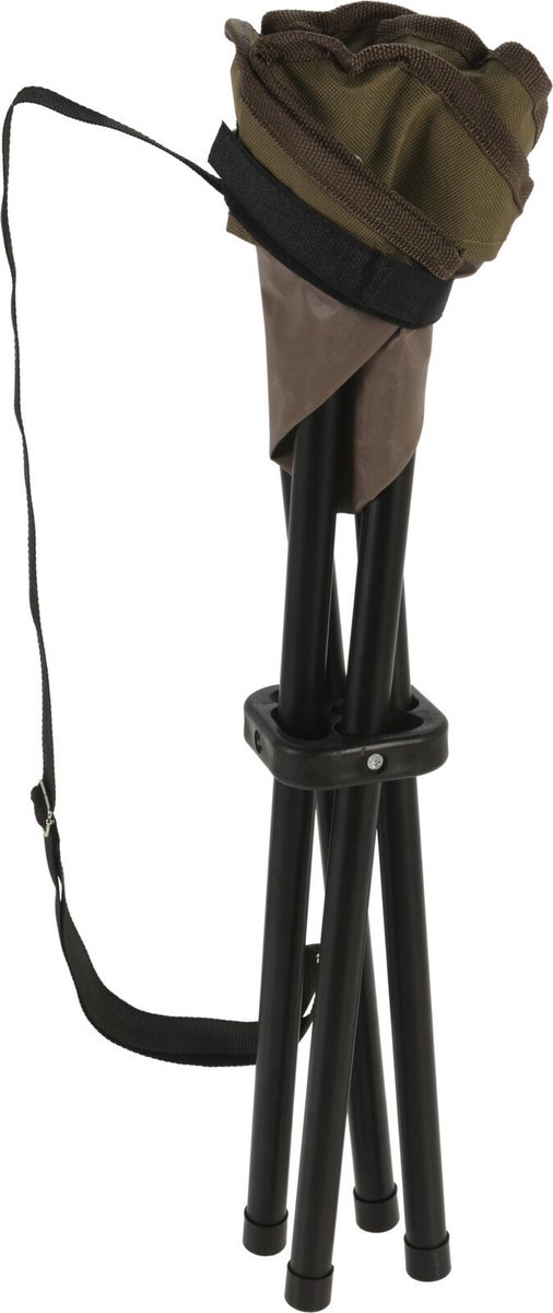 Redcliffs Driepoot opvouwbaar zit krukje - army groen - metaal - 33 x 40 cm - Campingstoel - Visserskrukje van Merkloos — afbeelding 3