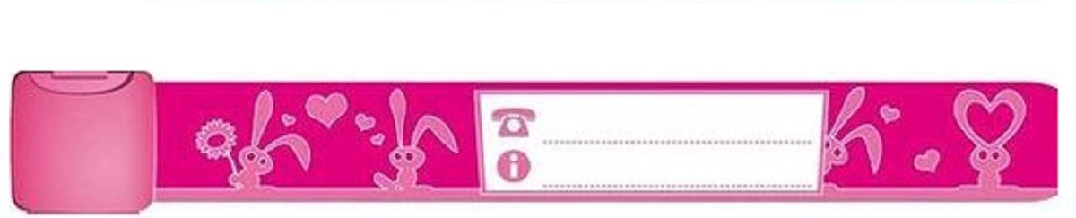 infoband roze konijntjes