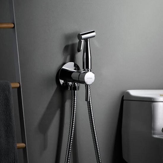 Flow bidetkraan warm en koud water inbouw mat zwart