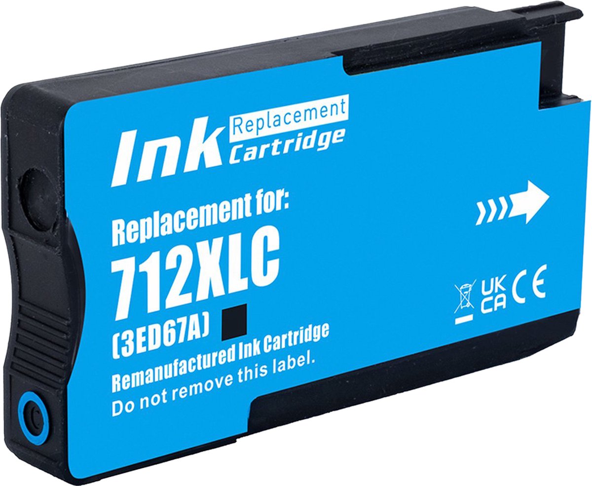 Inktcartridges Geschikt voor HP 712 - Cyaan - Geschikt voor HP DesignJet T210 - T230 - T250 - T630 - T650 Studio