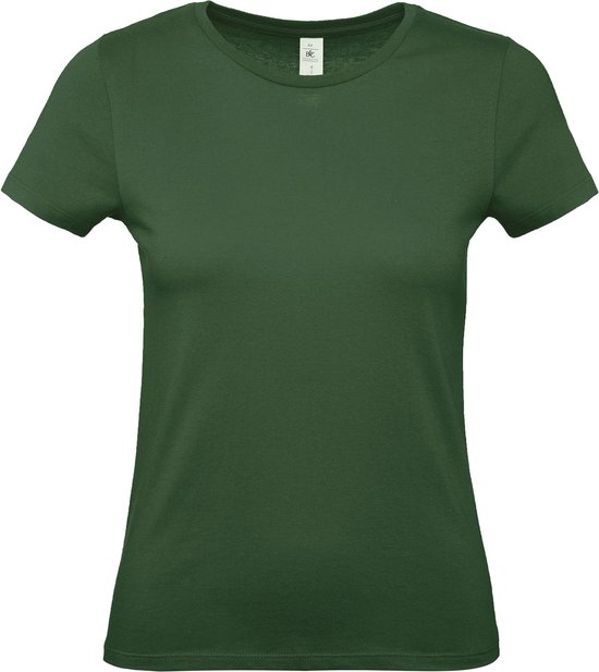 #E150 T-shirt Femme Femme M 100% Katoen Vert Bouteille