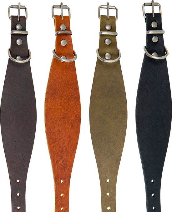 Animal Boulevard Ab30115 - Hals- En Leibanden - Hond - Ab Country Leather Whippet Halsband Bruin-26-30cm - Maat: 26-30cm - 199037