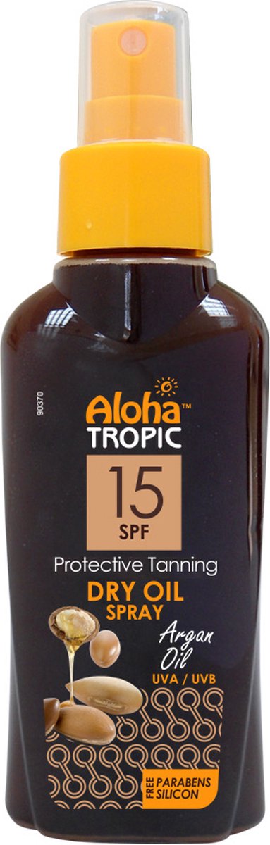 Goedkoopste Aloha Tropic Zon Olie SPF15 Argan Olie 100ml