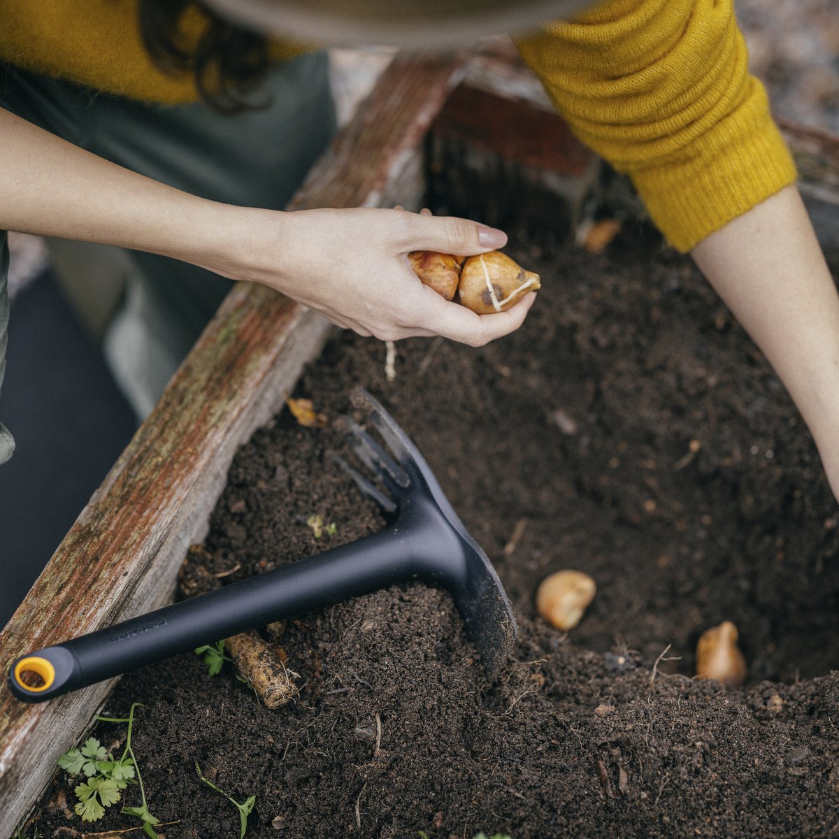 Fiskars Solid Combi Houe - pour creuser et désherber - Binette