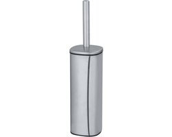 WENKO Toiletborstelhouder Alassio mat RVS - Toiletborstel met houder - WC borstel met houder vrijstaand