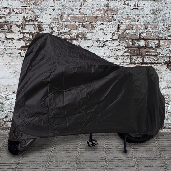 Fatbike hoes waterdicht universeel 200D polyester zwart met slotogen en elastische bodem 165x75x125 cm