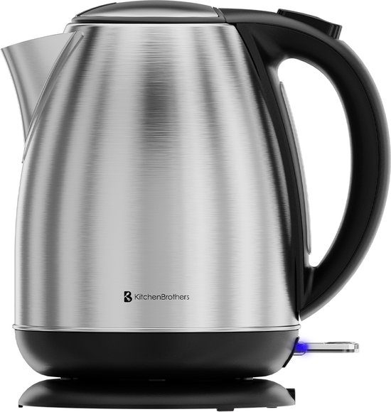 KitchenBrothers waterkokers 1 KitchenBrothers Waterkoker - Elektrisch - 1,7L - Met Kalkfilter - RVS