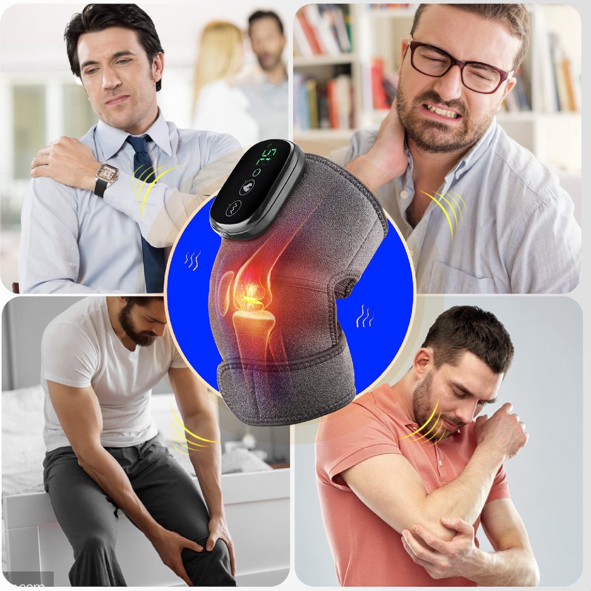 Afbeelding 3 van Knie Massage Apparaat - Artrose - Kniemassage Apparaat - Knie Massager - Alternatief Kniebrace