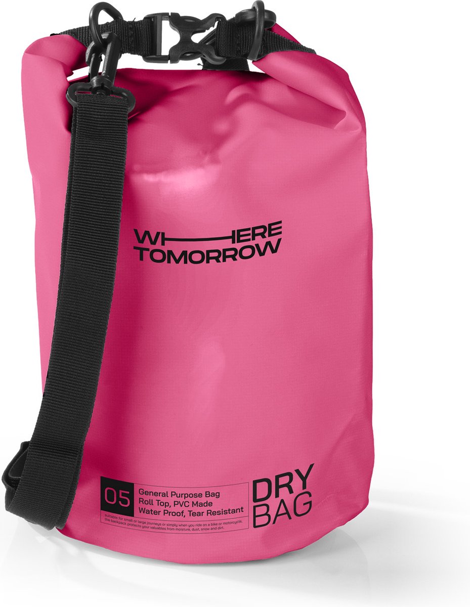 Where Tomorrow PVC dry bag Style 01 5L roze