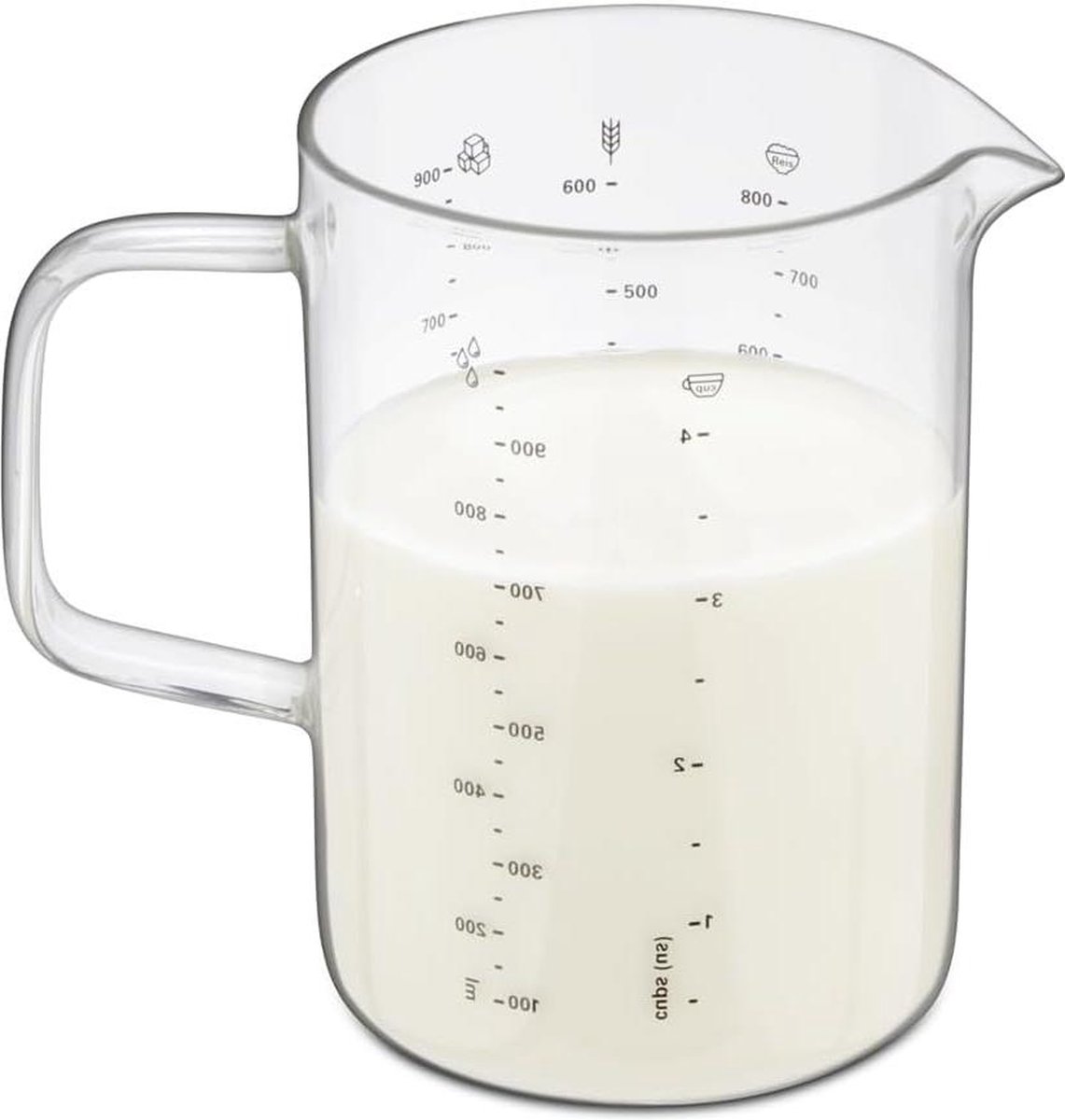 18527 Weis maatbeker roestvrij staal met hengsel Measuring cup