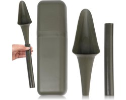 SHEWEE Flexi + Case - Herbruikbare plastrechter - Flexibele grotere versie - vrouwelijk urineringsapparaat met pijp en koffer plastuit voor vrouwen