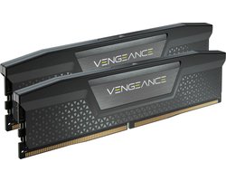 Corsair Vengeance - Geheugen - DDR5 - 96 GB: 2 x 48 GB - 288-PIN - 6000 MHz / PC5-48000 - CL30 - 1.40V - Voor Intel XMP 3.0 - Overclock PMIC - zwart