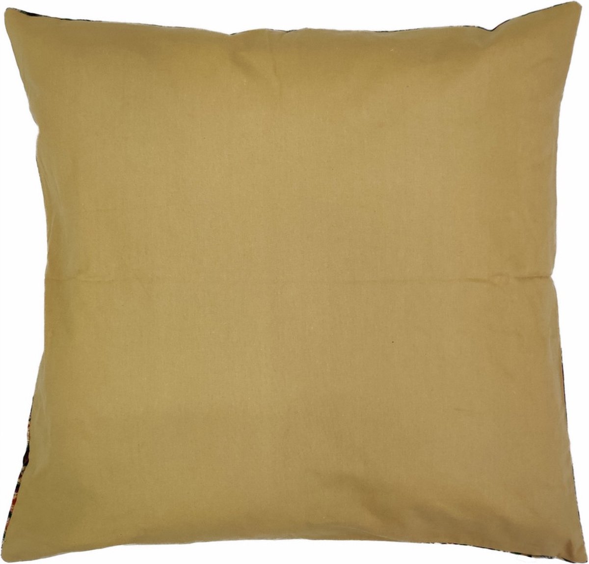 Linen & More Paisley Sand Kussen -60 X 60 Geel