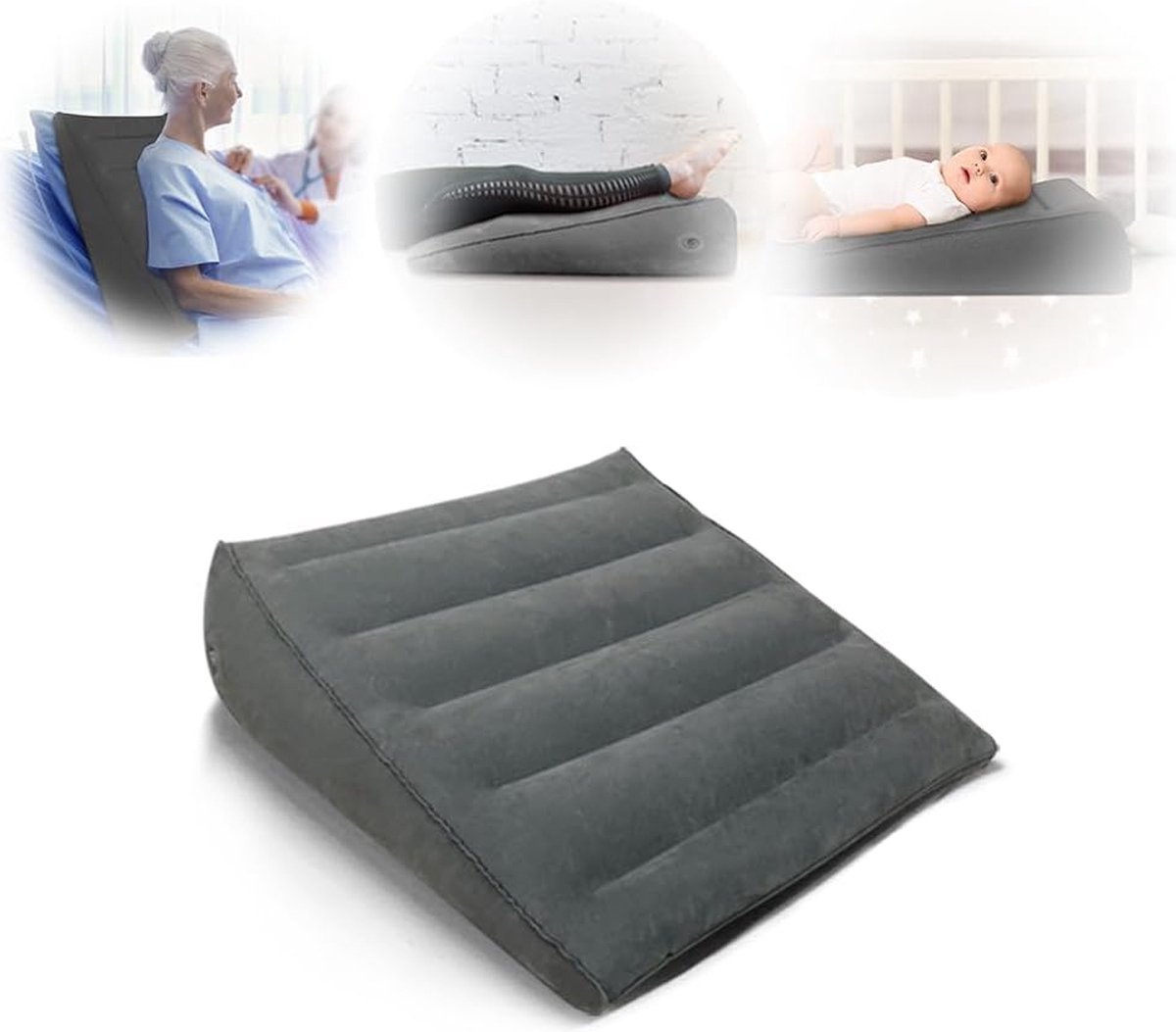 Oreiller Anti-Reflux Gonflable - Confort Ergonomique Pour Ronflements, Apnée Et Reflux Gastrique