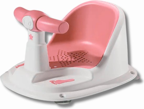 Foto: Flamora roze baby bad stoeltje veilig en comfortabel douche zitje met watersproeifunctie en antislip zuignappen ideaal voor baby s van 6 18 maanden badring douche stoel badkuipzitje baby cadeau kraamcadeau baby speelgoed