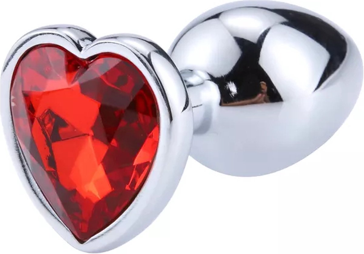 Goedkoopste Anale plug hartvormige roestvrijstalen kristal anale plug anale plug stimulator anale seksspeeltje prostaatstimulator dildo