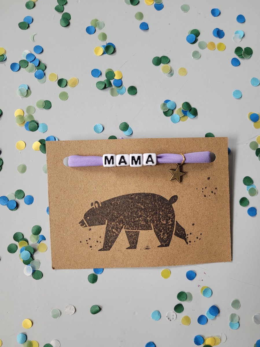 Goedkoopste mama - moederdag - armband - cadeautje - geschenk - beer - bosdieren - ster - bedel - paars