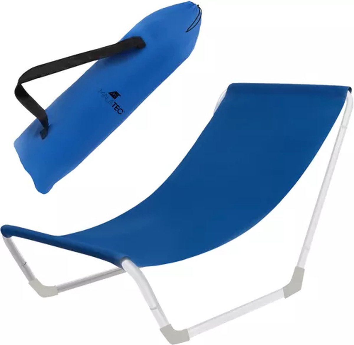 Strandstoelen - 2 Stuks - Blauw - Strandstoel met Opbergtas - Strandstoel Opvouwbaar - Inklapbaar - Strandstoeltje - Strandstoelen - Kampeerstoel - Visstoel