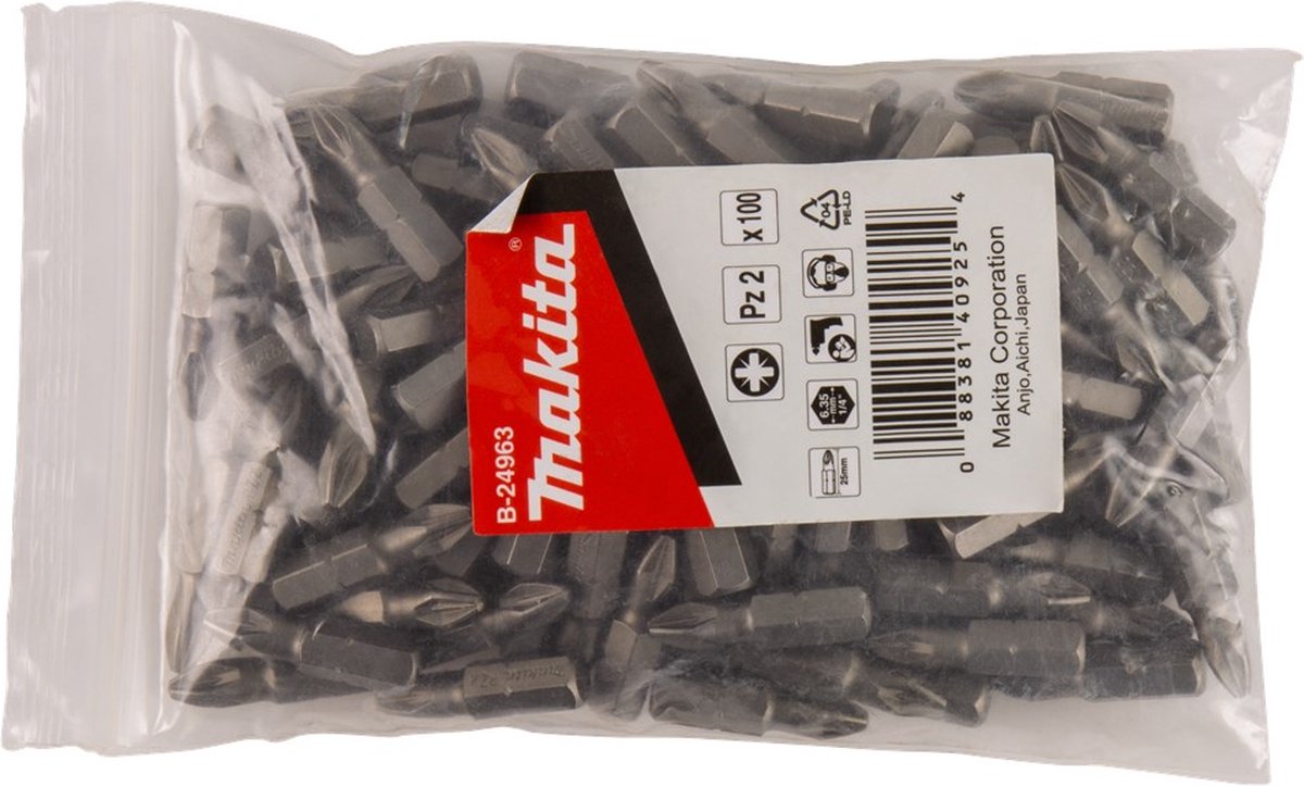 Makita Schroefbit PZ2X25mm Navul 100 Stuks - B-24963