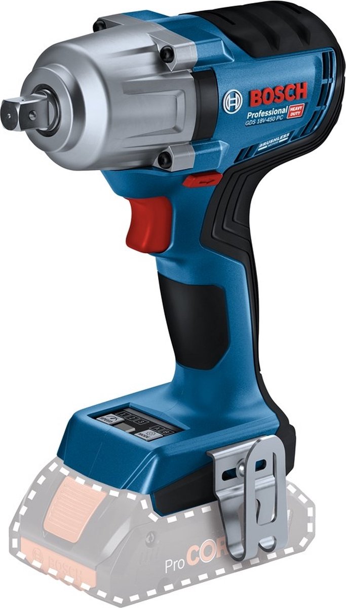 Bosch Professional PRO GDS 18V-450 PC Accu slagmoersleutel 450Nm 1/2 2x ProCore 4.0Ah + CoMo - 06019K4102