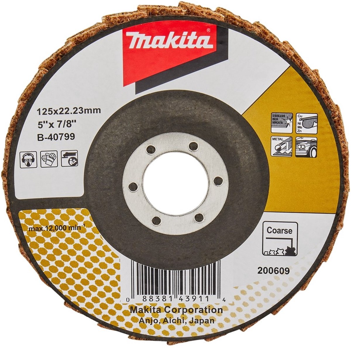 Makita B-40799 Lamellenschuurvliesschijf grof | 125mm