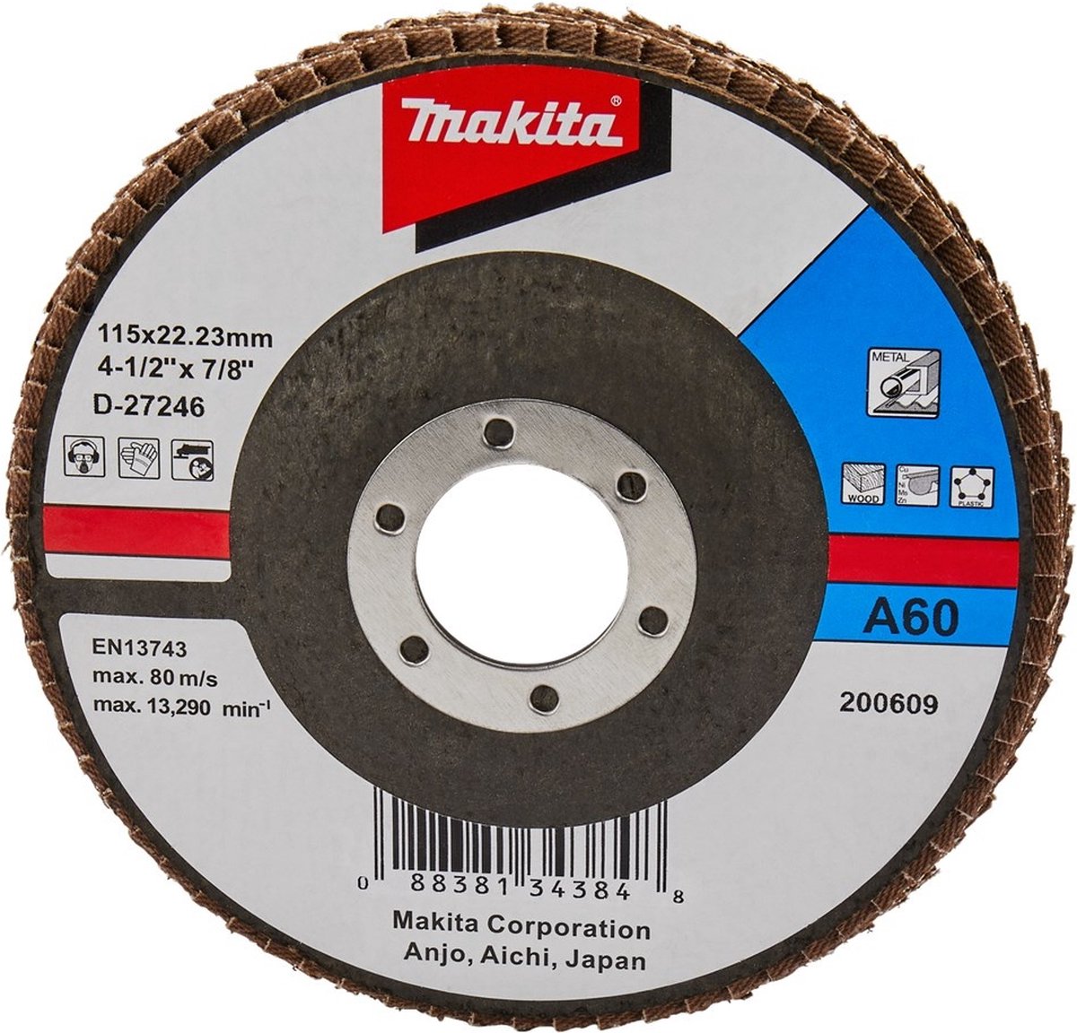 Makita D-27246 Lamellenschuurschijf A60 | 115mm