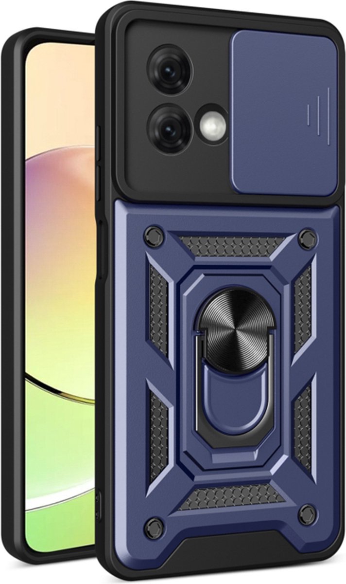 Techsuit Camshield Back Cover hoesje voor Motorola Moto G84 - Blauw