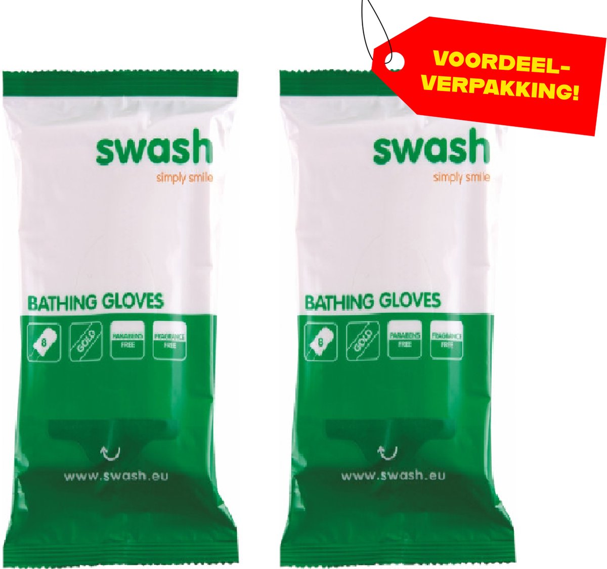 Goedkoopste 2x Swash Washandjes Parfumvrij 8-pack - Voordeelverpakking!
