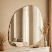 VIDI Riflesso di Lusso - Passpiegel Hangend – Minimalistische Design Wandspiegel – Make Up Spiegel – Moderne Spiegel Organisch - hollywood spiegel– 80 X 72 CM