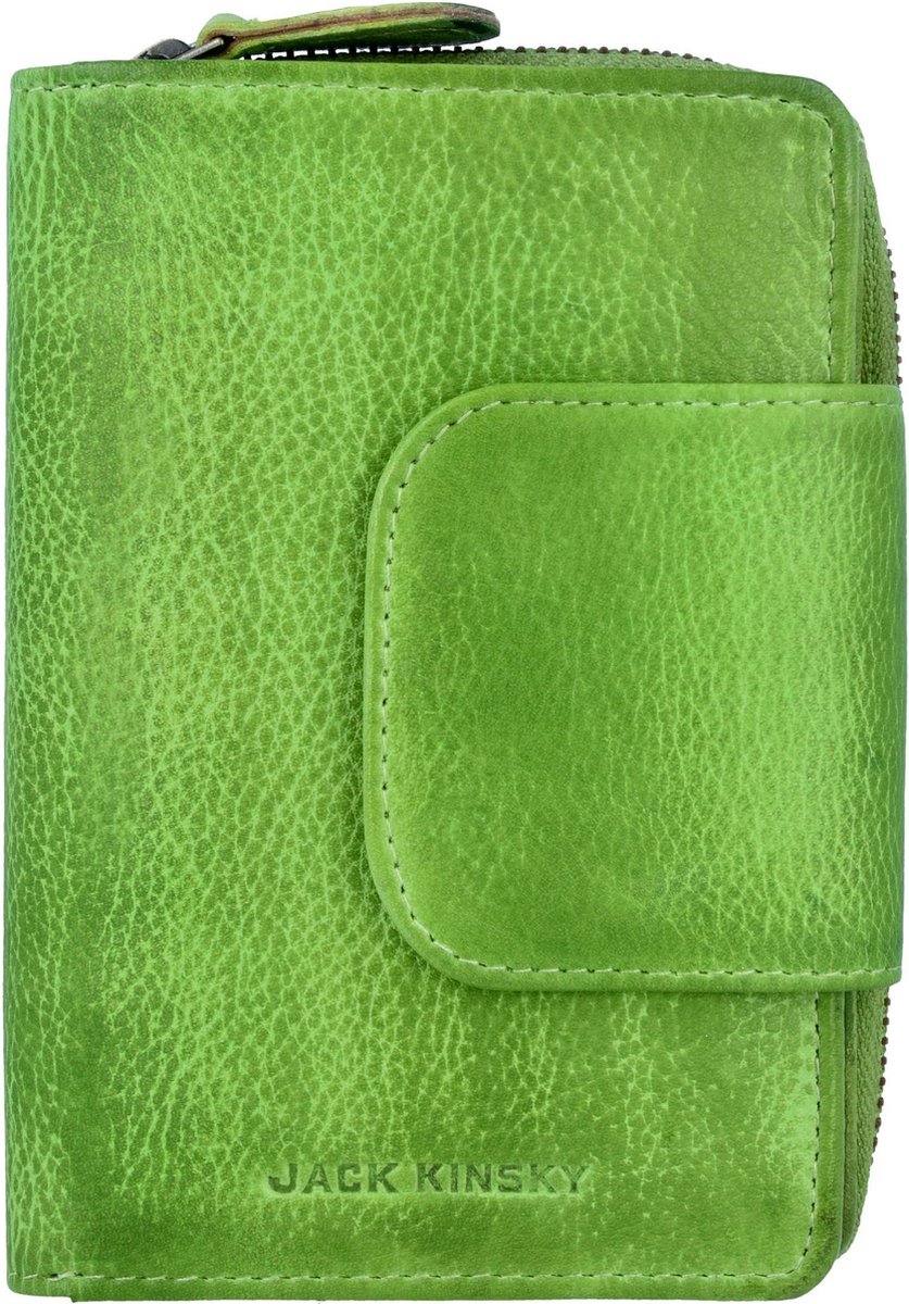 Jack Kinsky Nassau 511 Portemonnee Leer 10 cm - Dames - Staand formaat - apfel
