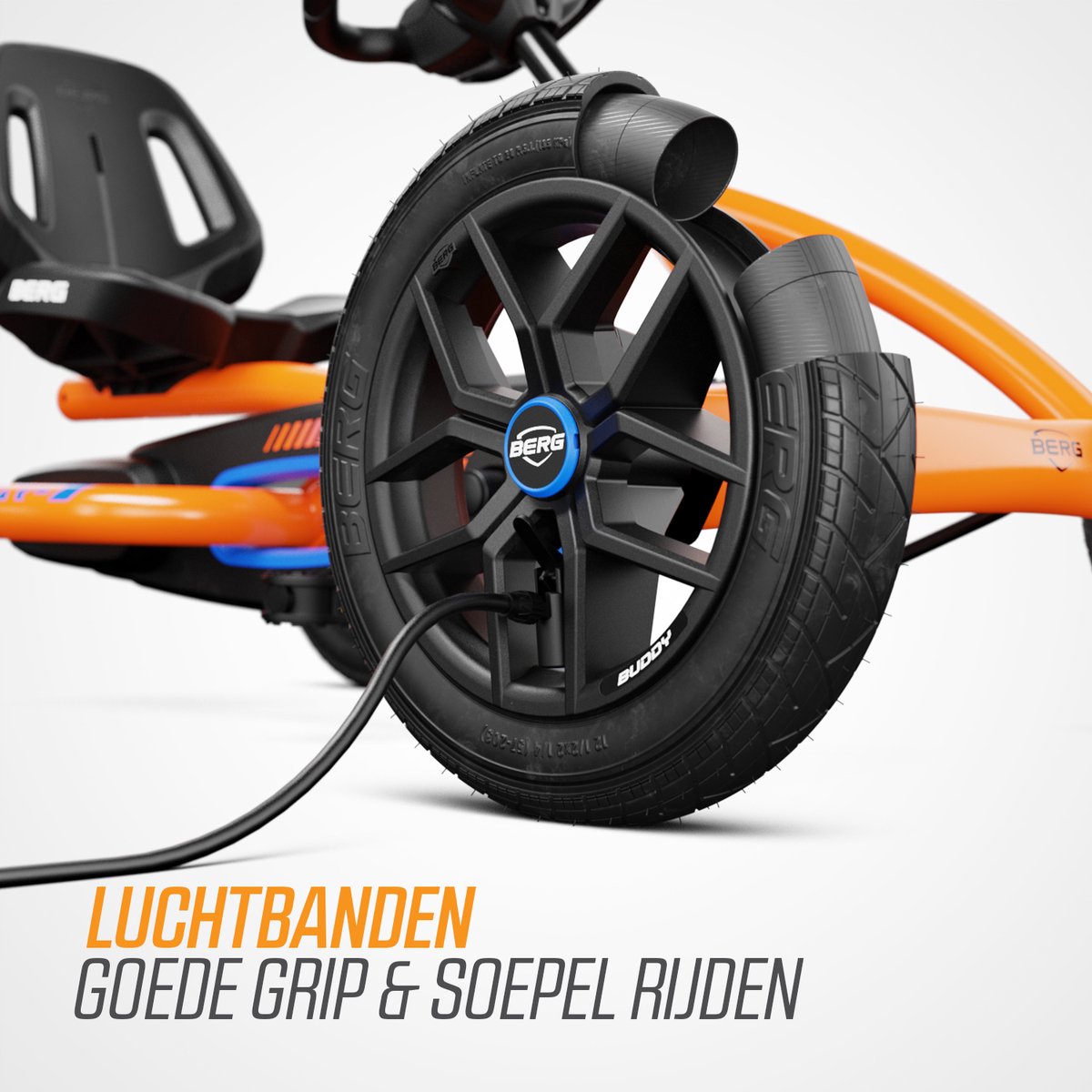 BERG Buddy B-Orange Skelter - 3+ Jaar - Verstelbare Stoel - Vrijloopautomaat - Oranje — afbeelding 5