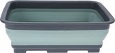 Redcliffs Camping/keuken afwasbak teil - opvouwbaar - 37 x 27 cm - kunststof - groen - Afwassen/spoelen/wasmand - rechthoek