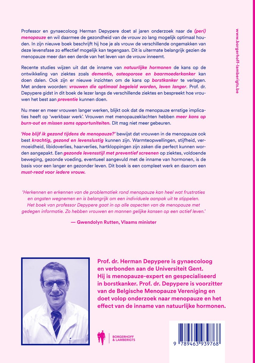 Hoe blijf ik gezond tijdens de menopauze - back cover