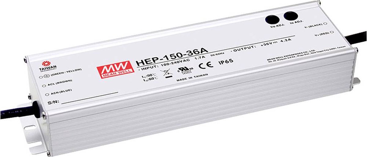Mean Well HEP-150-12A Industriële netvoeding 12 V/DC 12.5 A 150 W