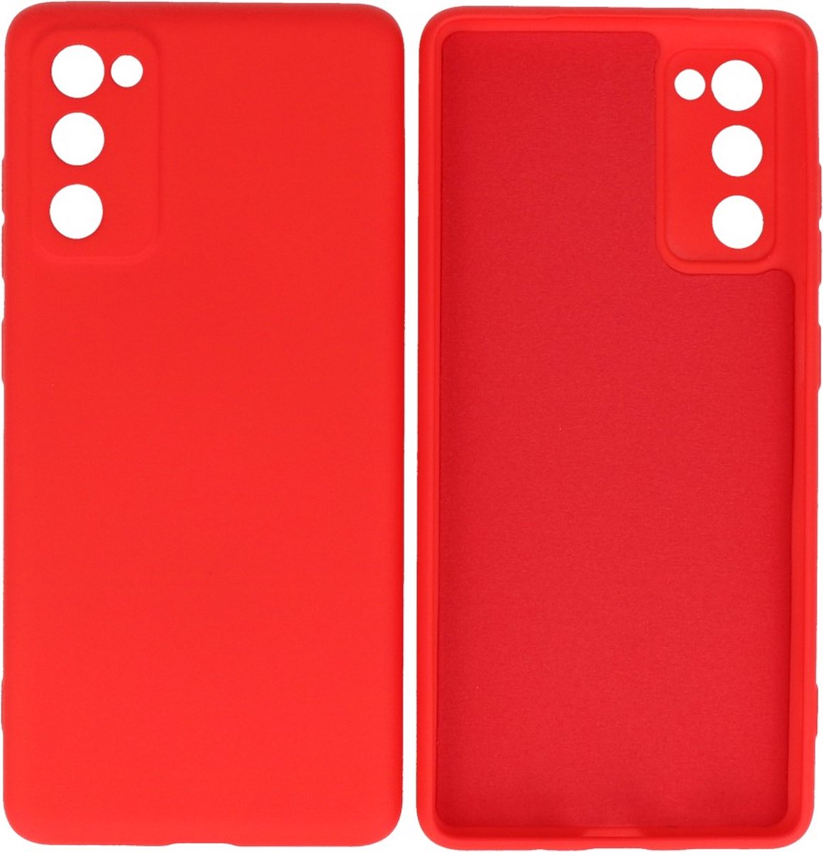 Hoesje Geschikt voor Samsung Galaxy S20 FE - Backcover Telefoonhoesje - Rood