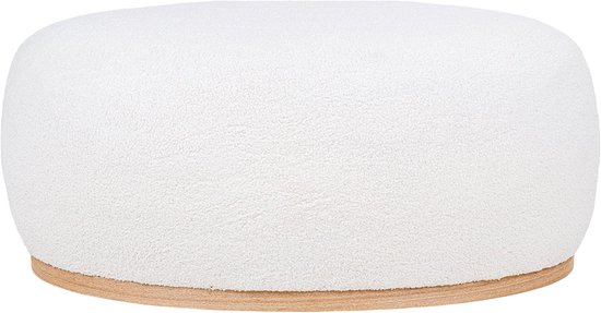 Artichok Madelon Pouf Bouclé Wit - Grand Pouf - Repose-pieds - Banc - L88,5 x P54,5 x H36