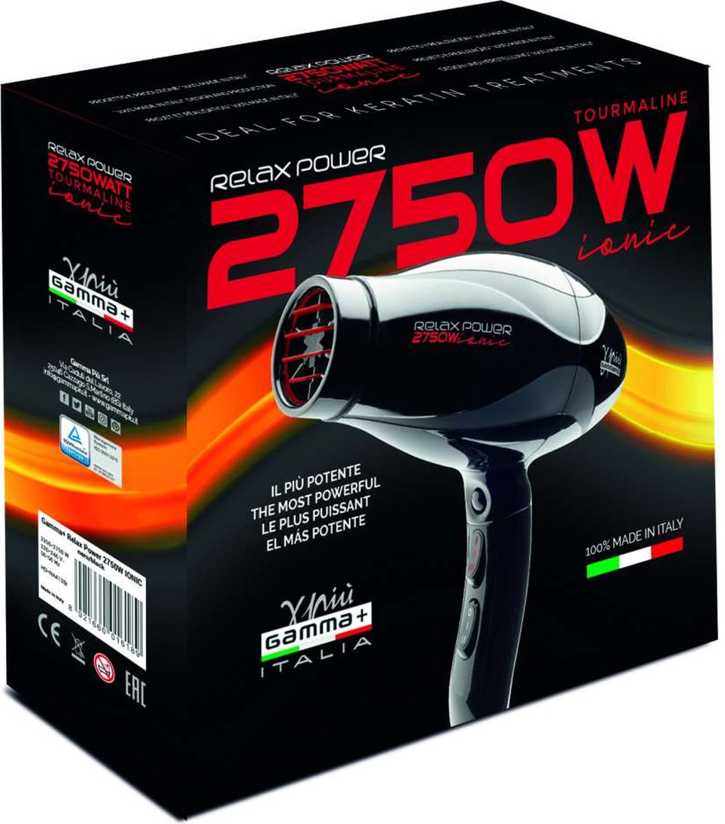 Gamma+ Relax Power Haardroger 2750W Ionisch voor Kroeshaar - afbeelding 2