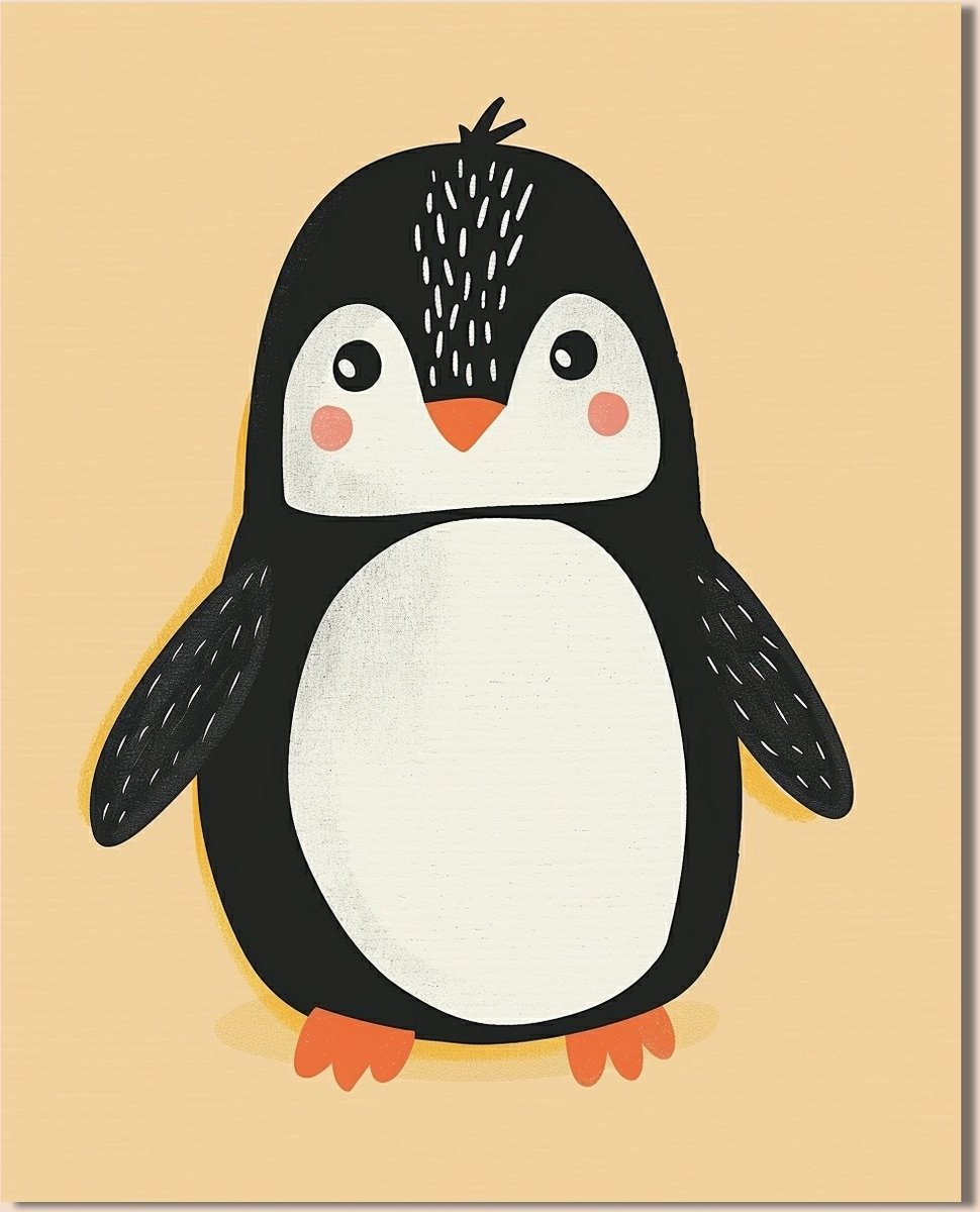 10x Dieren geboortekaartje met pinguin voor Jongen of Meisje | A6 formaat (10.5x14.8 cm) | Wenskaart Geboorte
