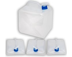 Intirilife watertank 10 L - drinkwater reservoir kunststof - opvouwbaar met kraan