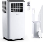 Pro Breeze Mobiele Airco – 9000 BTU – 4-in-1 Luchtkoeling, Ontvochtiging, Ventilatie en Slaapmodus – Airco voor Slaapkamer, Woonkamer, Kantoor, Gym – Smart Home WiFi - 24-uurs Timer & Incl Raamafdichtingkit – Energieklasse A – Wit